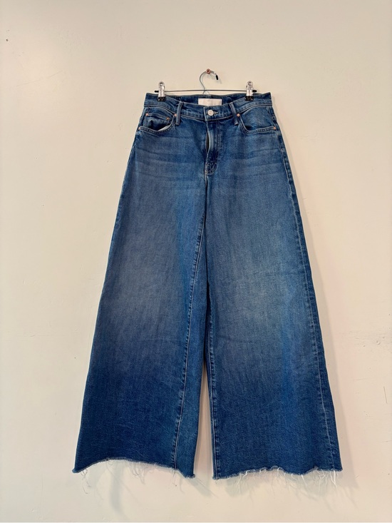 MOTHER Denim - MOTHER SUPERIOR THE SWISHER SNEAK FRAY WIDE LEG JEANS PUNCH BUGGY SIZE 26